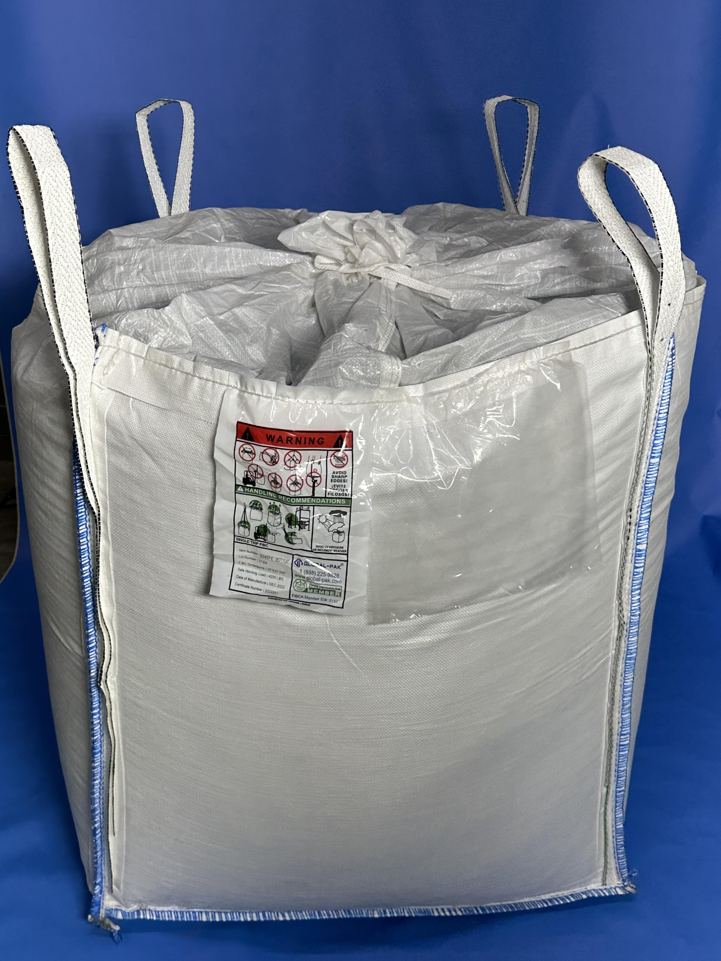 FIBC Heavy Duty Bulk Bags - 3000 lb Capacity - 35 x 35 x 50